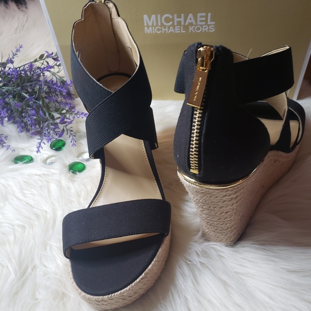 Michael Kors espadrille wedge sandals